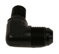 Aeromotive Fitting Elbow 1/4in-MNPT to AN-08 90-Deg Black - Burkken Auto Parts