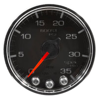 Autometer Spek-Pro Gauge Boost 2 1/16in 35psi Stepper Motor W/Peak & Warn Black/Chrome - Burkken Auto Parts