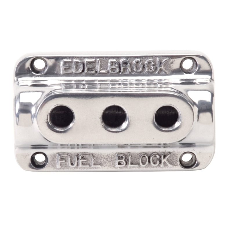 Edelbrock Fuel Block Triple Polished - Burkken Auto Parts