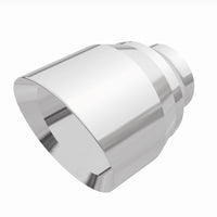 MagnaFlow Tip Stainless Double Wall Round Single Outlet Polished 4.5in DIA 2.5in Inlet 5.75in Length - Burkken Auto Parts