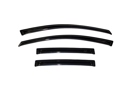 AVS 07-12 Nissan Versa Hatch Ventvisor Outside Mount Window Deflectors 4pc - Smoke - Burkken Auto Parts