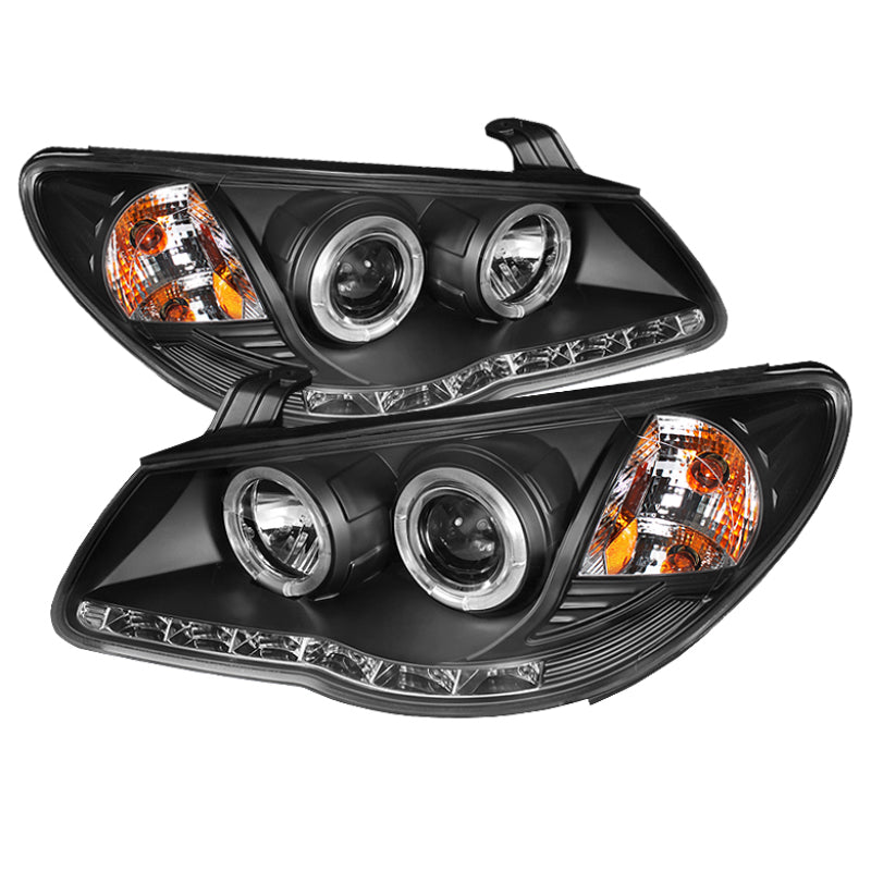 Spyder Hyundai Elantra 07-10 Projector Headlights LED Halo DRL Blk PRO-YD-HYELAN07-DRL-BK - Burkken Auto Parts