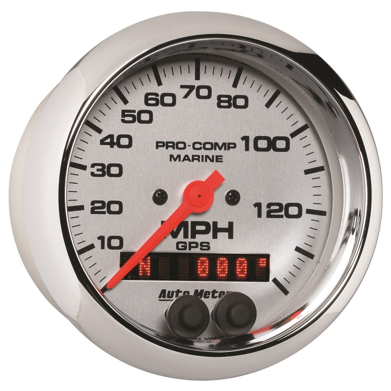 Autometer Marine Chrome 3-3/8in 140MPH GPS Speedometer Gauge - Burkken Auto Parts