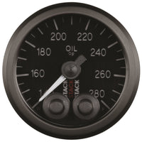 Autometer Stack Instruments 52mm 140-280 Deg F 1/8in NPTF Male Pro Control Oil Temp Gauge - Black - Burkken Auto Parts