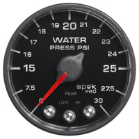 Autometer Spek-Pro - Nascar 2-1/16in Water Press 0- 30 psi Bfb - Burkken Auto Parts