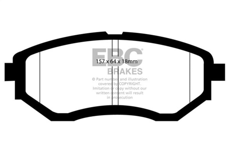 EBC 16-21 Subaru WRX 2.0T (Excl 2022+ Models) Redstuff Front Brake Pads - Burkken Auto Parts