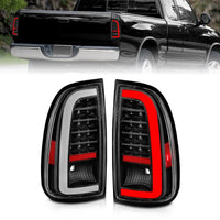 ANZO 00-06 Toyota Tundra LED Taillights w/ Light Bar Black Housing Clear Lens - Burkken Auto Parts