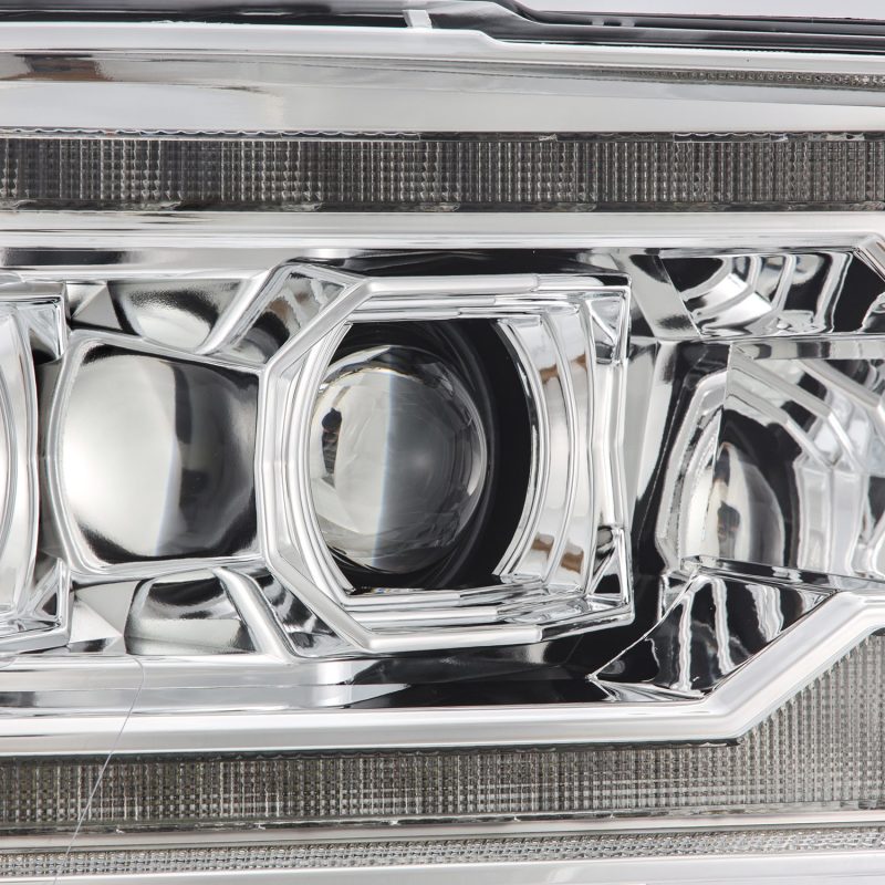 AlphaRex 09-18 Dodge Ram 2500 LUXX LED Proj Headlights Plank Style Chrm w/Activ Light/Seq Signal/DRL - Burkken Auto Parts