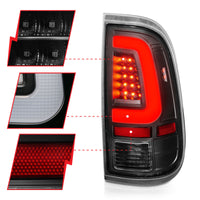 ANZO 2008-2016 Ford F-250 LED Taillights Black Housing Clear Lens (Pair) - Burkken Auto Parts
