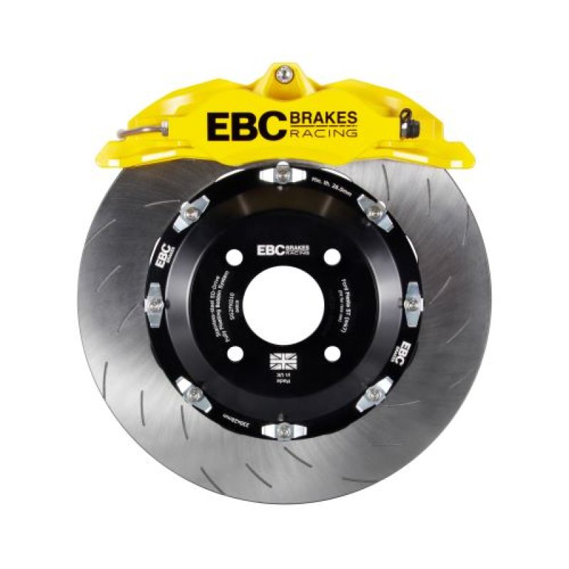 EBC Racing 15-17 Ford Fiesta (Mk7) Yellow Apollo-4 Calipers 300mm Rotors Front Big Brake Kit - Burkken Auto Parts