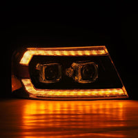 AlphaRex 04-08 Ford F150 PRO-Series Projector Headlights Alpha-Black w/ Sequential Signal and DRL - Burkken Auto Parts