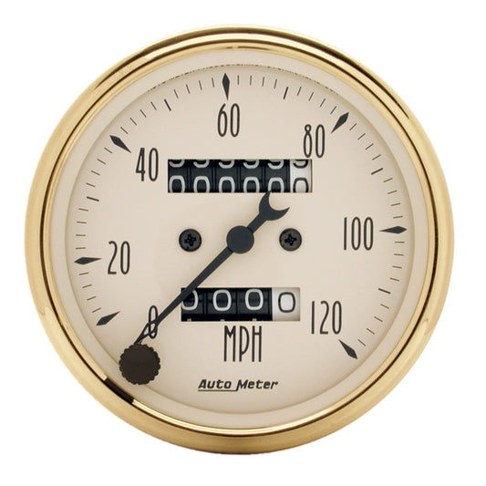 AutoMeter Gauge Speedometer 3-1/8in. 120MPH Mechanical Golden Oldies - Burkken Auto Parts