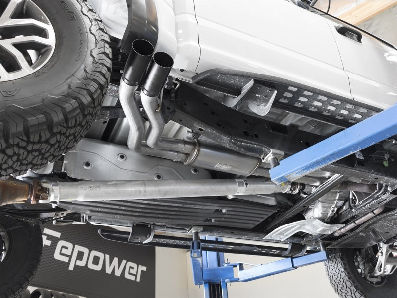 aFe POWER Rebel Series 3in 409 SS Cat Back Exhaust w/ Black Tips 17 Ford F-150 Raptor V6-3.5L - Burkken Auto Parts