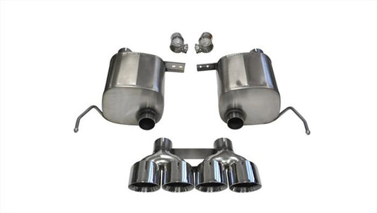 Corsa 2014-2019 Corvette C7 Coupe 6.2L V8 AT/MT 2.75in Valve-Back Dual Rear Exit Polished Sport Exht - Burkken Auto Parts