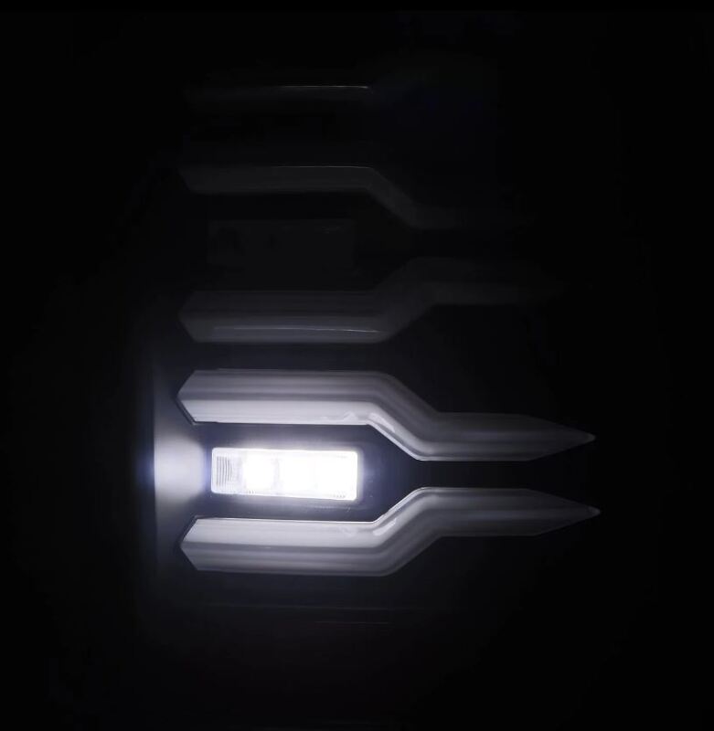 AlphaRex 07-14 Chevrolet Silverado 1500/2500HD/3500HD Luxx-Series LED Tail Lights Blk w/Smoked Lens - Burkken Auto Parts