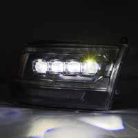 AlphaRex 09-18 Dodge Ram 2500 NOVA LED Proj Headlights Plank Style Design Black w/ Activation Light - Burkken Auto Parts