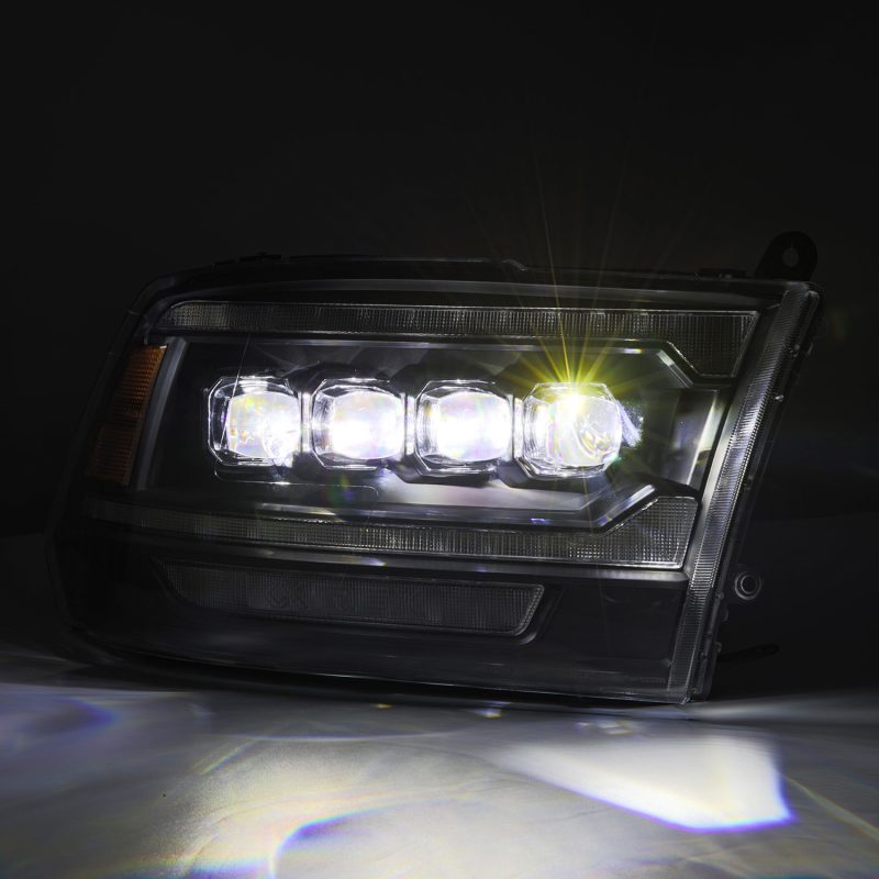 AlphaRex 09-18 Ram 2500 NOVA LED Proj Headlights Plank Style Chrome w/Activ Light/Seq Signal/DRL - Burkken Auto Parts