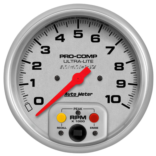 Autometer Ultra-Lite 5 inch 10K RPM In Dash Tach w/ mem - Burkken Auto Parts