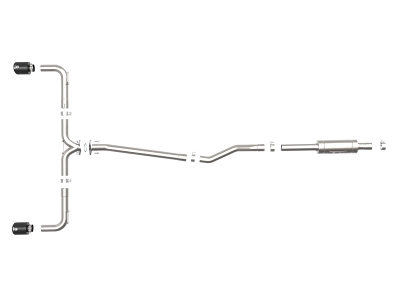 aFe Takeda 2-1/2in 304 SS Cat-Back Exhaust w/ Black Tips 14-18 Mazda 3 L4 2.0L/2.5L - Burkken Auto Parts