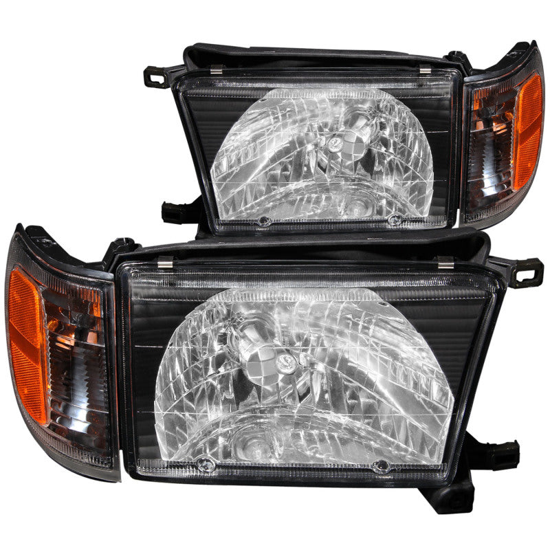 ANZO 1999-2002 Toyota 4Runner Crystal Headlights Black - Burkken Auto Parts