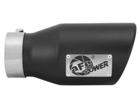 aFe Power Gas Exhaust Tip Black- 3 in In x 4.5 out X 9 in Long Bolt On (Black) - Burkken Auto Parts