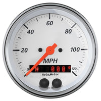 Autometer Arctic White 3-3/8in Electric Speedometer with 2-1/16in Volt/Water/Oil/Fuel - Burkken Auto Parts