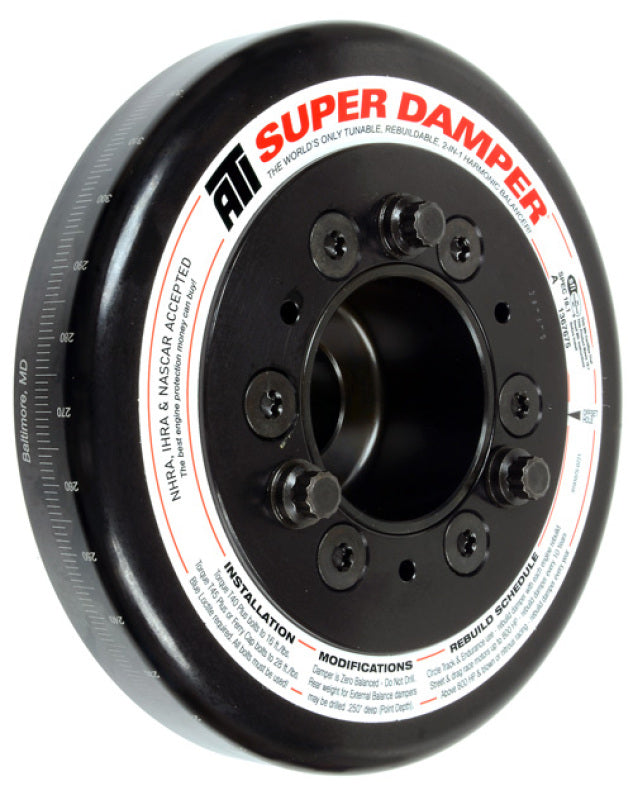 ATI Damper - 7.074in - Alum - 7 Grv - Toyota 1Gr-Fe - 10 Percent UD Pulley - 1Pc - Burkken Auto Parts