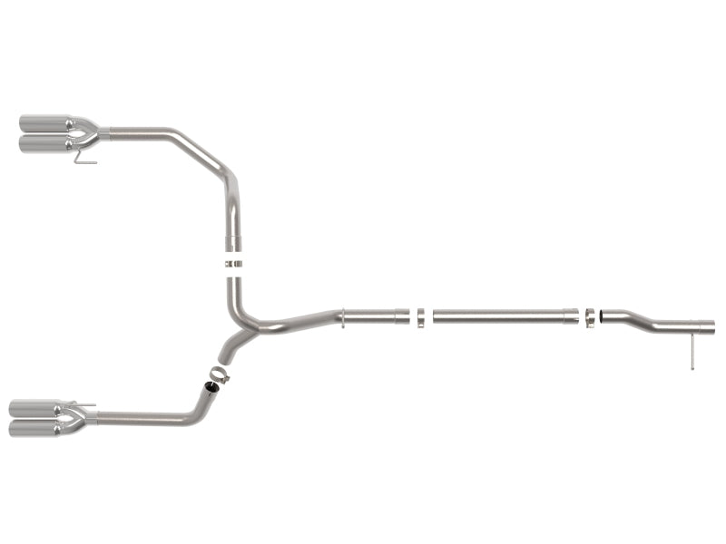 aFe GM Trucks 23-24 L6-3.0L (td) LZ0 Vulcan Series 3in 304 SS DPF-Back Exhaust System w/Polished Tip - Burkken Auto Parts