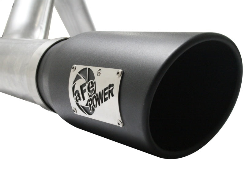 aFe Atlas Exhaust 4in Aluminized Cat-Back w/ 304 SS Black Tip 11-13 Ford F-150 EcoBoost V6 3.5L (tt) - Burkken Auto Parts