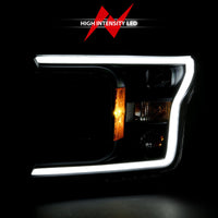 ANZO 2018-2019 Ford F-150 Projector Plank Style H.L. Black Amber (Without Switchback) - Burkken Auto Parts