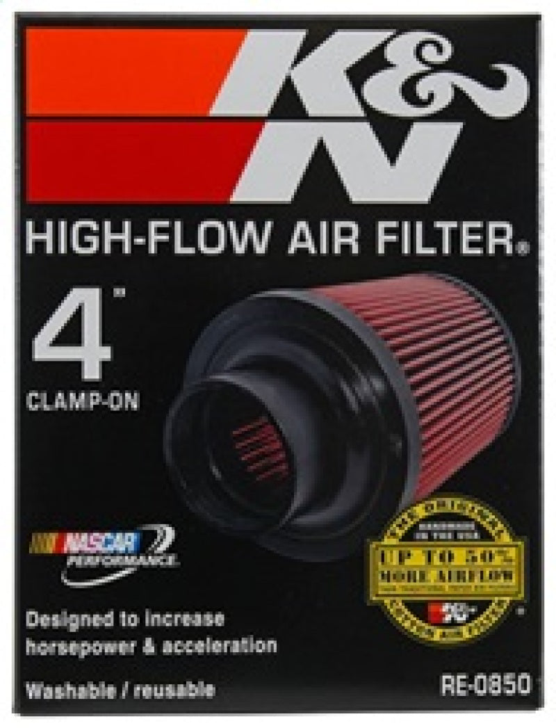 K&N Universal Air Filter (4in. Flange / 6in. Base OD / 4-5/8in. Top OD / 6in. Height) - Burkken Auto Parts