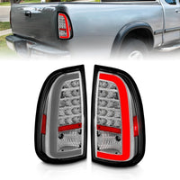 ANZO 00-06 Toyota Tundra LED Taillights w/ Light Bar Chrome Housing Clear Lens - Burkken Auto Parts