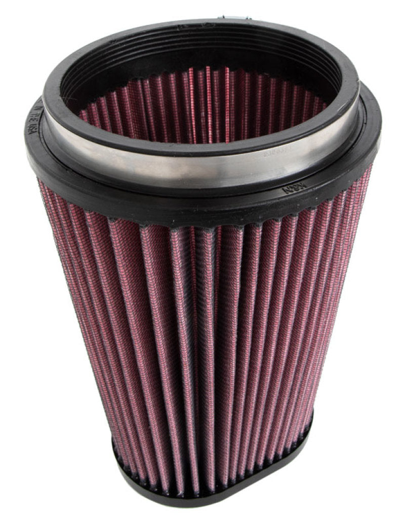 K&N Universal Round Clamp-On Air Filter 4-1/2in FLG, 5-7/8in B, 3-1/4in X 4-1/2in T, 8in H - Burkken Auto Parts