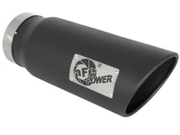 aFe Power MACH Force-Xp 5in In x 6in Out x 15in L Bolt-On 409 SS Exhaust Tip - Black - Burkken Auto Parts
