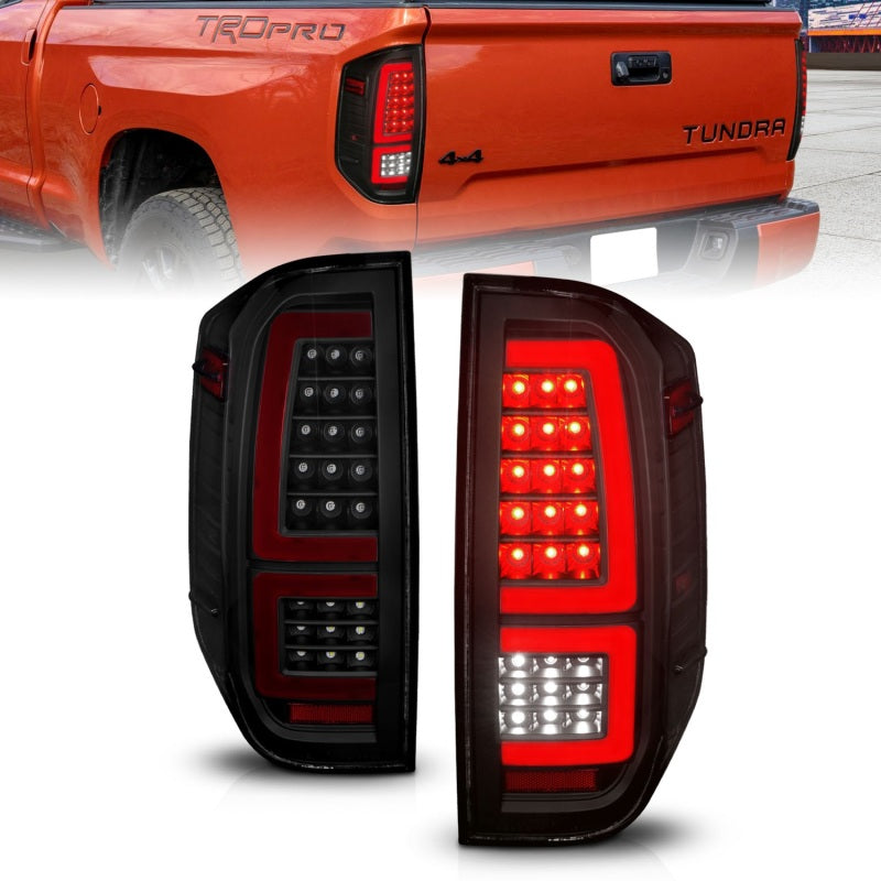 ANZO 2014-2021 Toyota Tundra LED Taillights Black Housing/Smoke Lens - Burkken Auto Parts