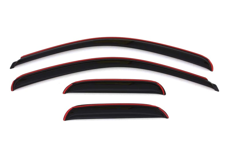 AVS 07-13 Chevy Silverado 1500 Ext. Cab Ventvisor Front & Rear Window Deflectors 4pc - Smoke - Burkken Auto Parts