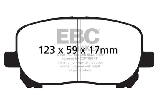 EBC 02-08 Pontiac Vibe 1.8 Greenstuff Front Brake Pads - Burkken Auto Parts