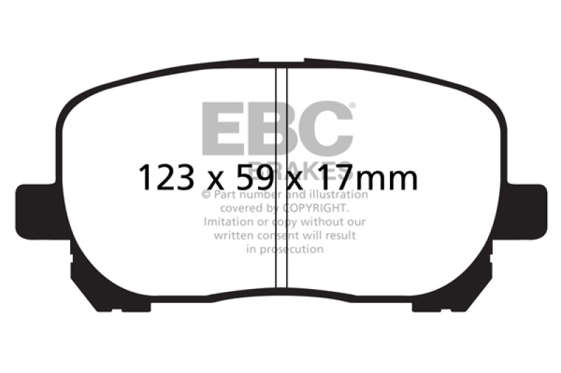EBC 02-08 Pontiac Vibe 1.8 Redstuff Front Brake Pads - Burkken Auto Parts