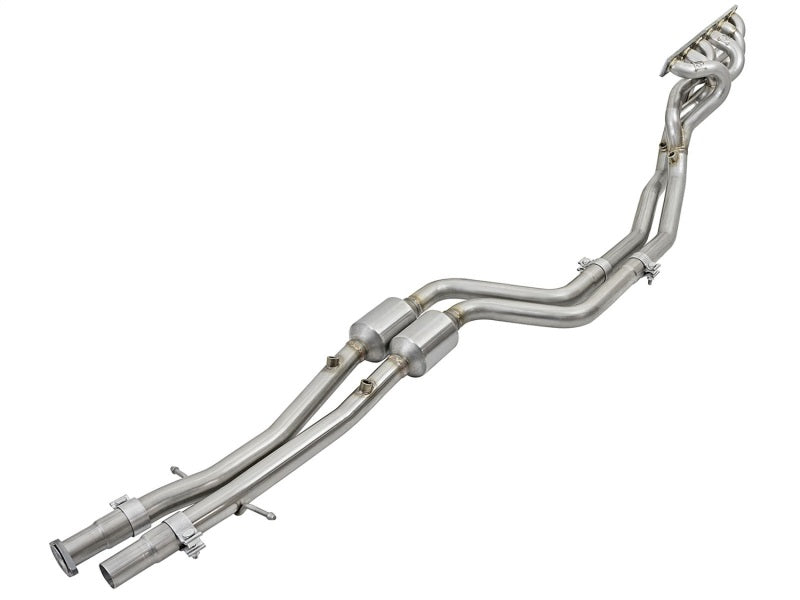 aFe Twisted Steel Long Tube Headers w/ Mid Pipes (Catted) 96-99 BMW M3 L6-3.2L S52 - Burkken Auto Parts