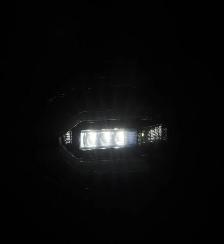 AlphaRex 07-13 GMC Sierra 1500/2500HD/3500HD Luxx Series LED Tail Lights - Alpha Black - Burkken Auto Parts