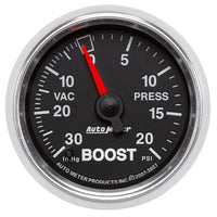 Autometer GS 52mm 30 in Hg/20 psi Mechanical Vacuum/Boost Gauge - Burkken Auto Parts