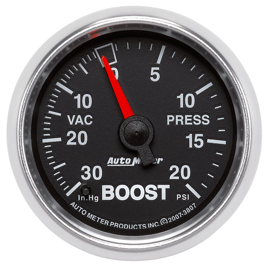 Autometer GS 52mm 30 in Hg/20 psi Mechanical Vacuum/Boost Gauge - Burkken Auto Parts