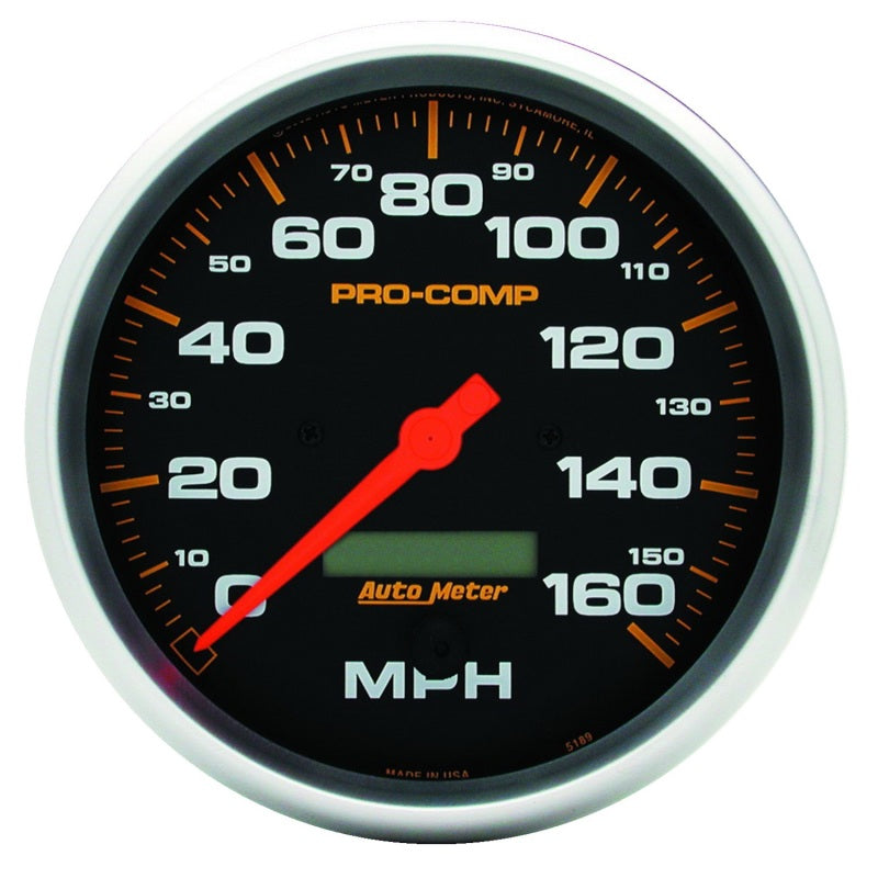 Autometer Pro-Comp 5in 160mph Electric Speedometer w/ LCD Odometer - Burkken Auto Parts