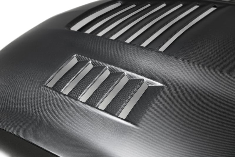 Anderson Composites 15-19 Ford Mustang Shelby GT350 Type-CR Double Sided Carbon Fiber Hood - Burkken Auto Parts