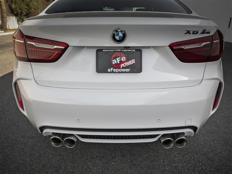 aFe MACH Force-Xp 3.5in. 304 SS C/B Exhaust w/o Muffler 15-18 BMW X5 M V8-4.4L (tt) - Polished Tip - Burkken Auto Parts
