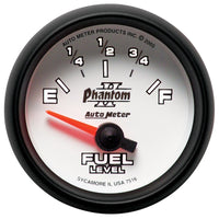 Autometer Phantom II 2-1/16in 240E - 33F OHM Electric Fuel Level Gauge - Burkken Auto Parts