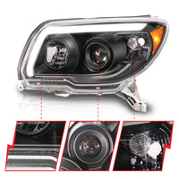 ANZO 06-09 Toyota 4 Runner Projector Headlights Plank Style - Black - Burkken Auto Parts