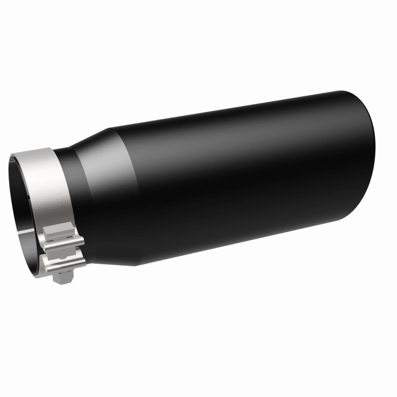 MagnaFlow Tip Stainless Black Coated Single Wall Round Single Outlet 5in Dia 4in Inlet 13in L - Burkken Auto Parts
