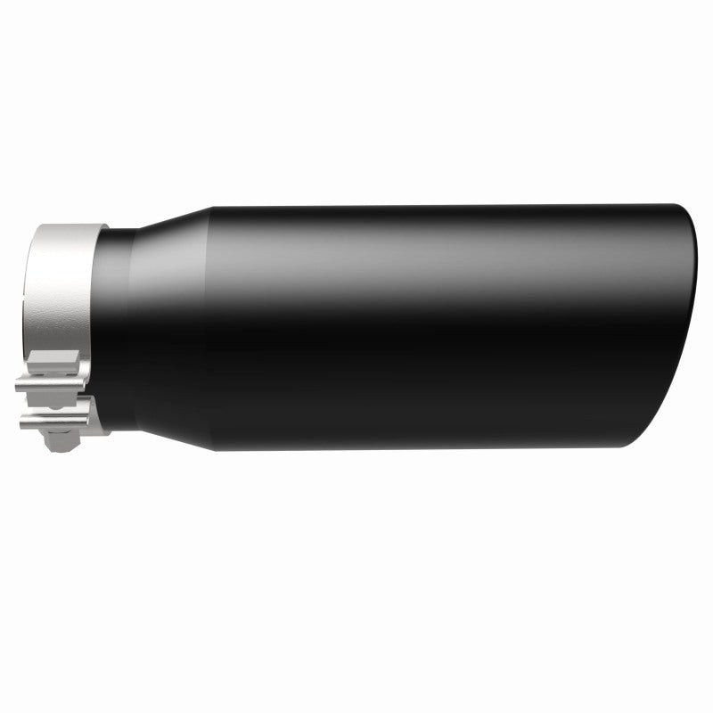 MagnaFlow Tip Stainless Black Coated Single Wall Round Single Outlet 5in Dia 4in Inlet 13in L - Burkken Auto Parts