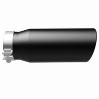 MagnaFlow Tip Stainless Black Coated Single Wall Round Single Outlet 5in Dia 4in Inlet 13in L - Burkken Auto Parts